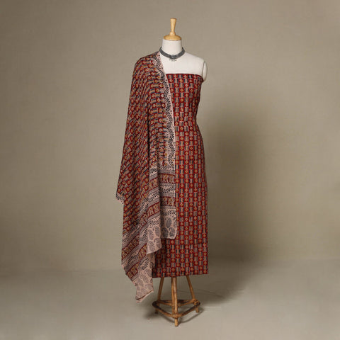 2pc cotton unstitched kalamkari dress material 12