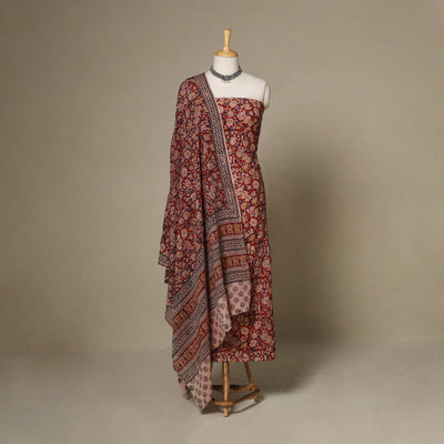 2pc cotton unstitched kalamkari dress material 16