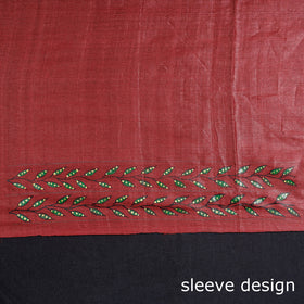  2pc Godna Handpainted Tussar Silk Suit Material with Zari Buta Dupatta 