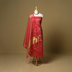 2pc handloom silk cotton unstitched phulia jamdani dress