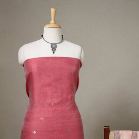 Red - 2pc handloom zari buta chanderi silk unstitched dress