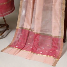 Red - 2pc handloom zari buta chanderi silk unstitched dress