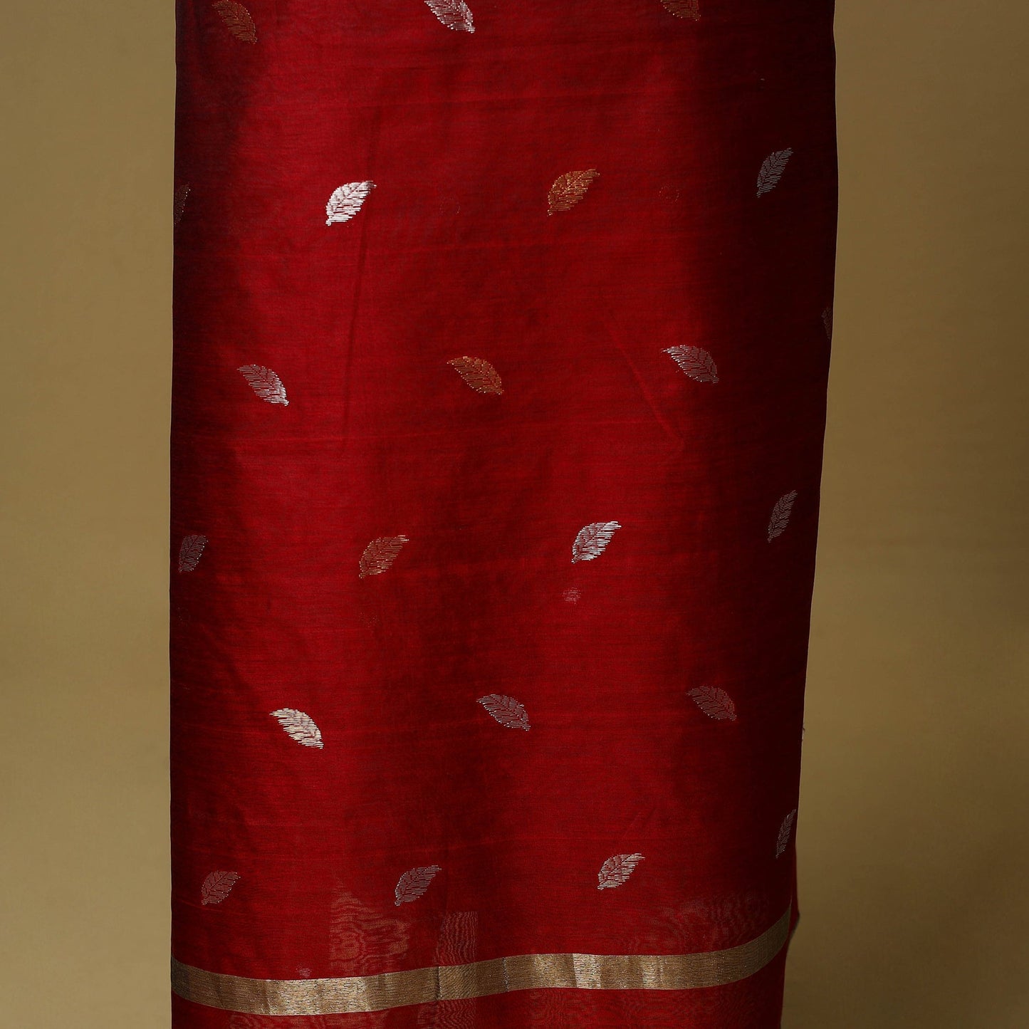 2pc handloom zari buta unstitched chanderi silk dress