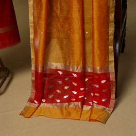 2pc handloom zari buta unstitched chanderi silk dress