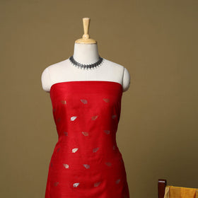 2pc handloom zari buta unstitched chanderi silk dress