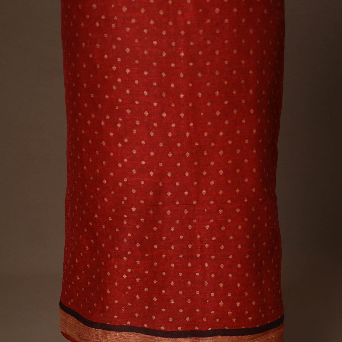 Red - 2pc linen silk unstitched dress material 07