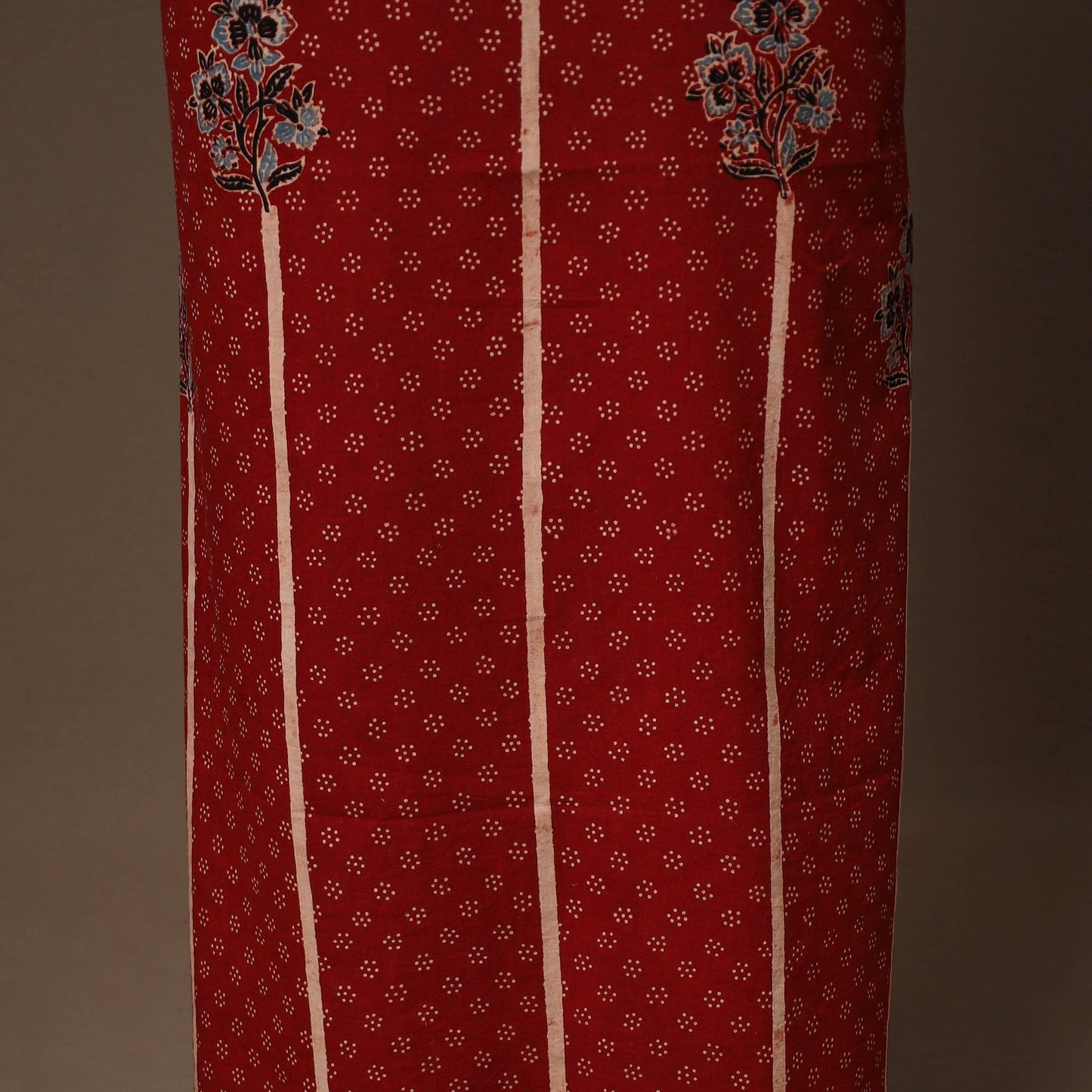 Red - 2pc natural dyed cotton unstitched dress material 06