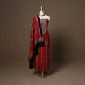 Red - 2pc natural dyed cotton unstitched dress material 06
