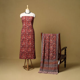 2pc natural dyed cotton unstitched kalamkari dress material