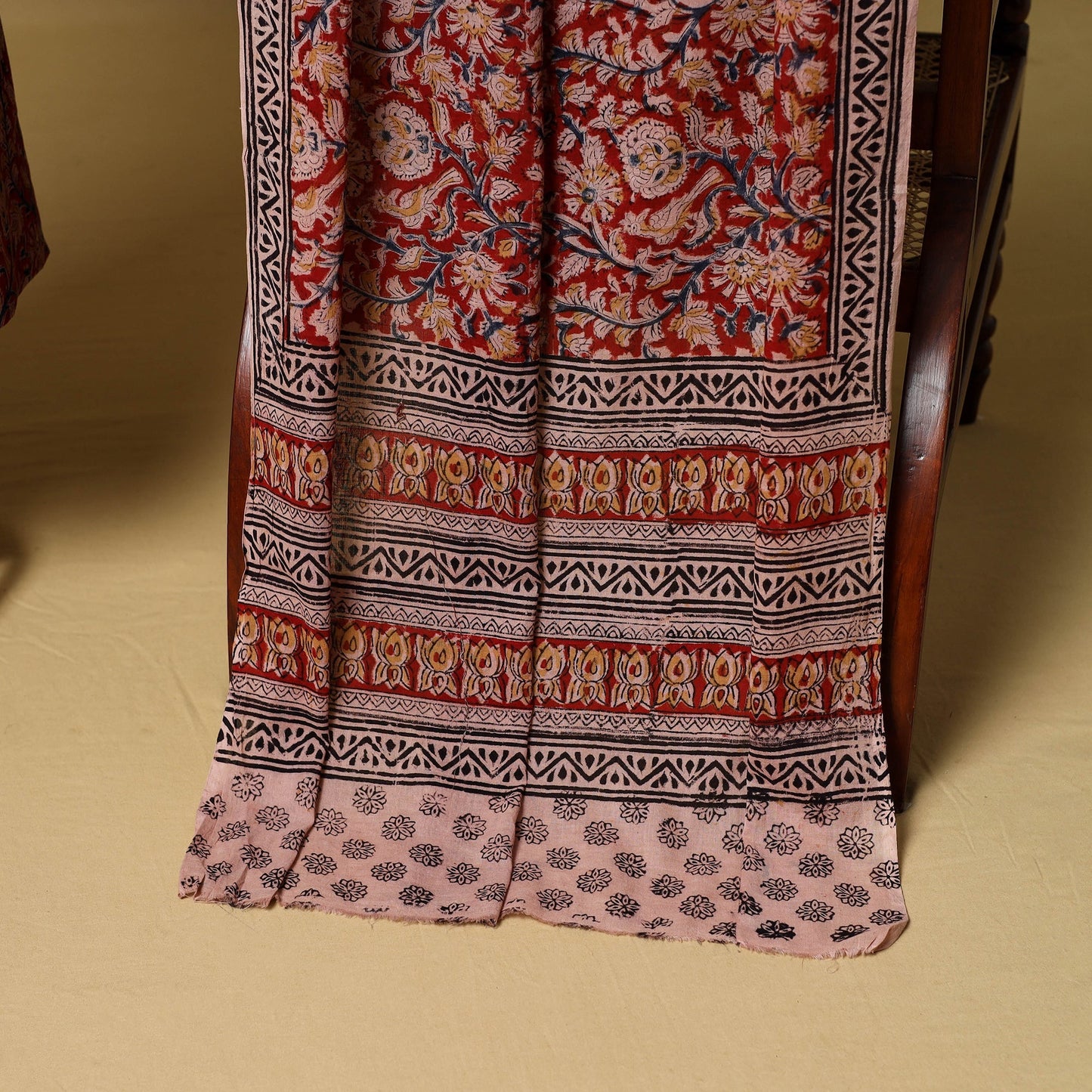 2pc natural dyed cotton unstitched kalamkari dress material