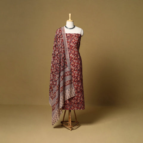 2pc natural dyed cotton unstitched kalamkari dress material