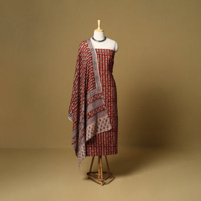 2pc natural dyed cotton unstitched kalamkari dress material