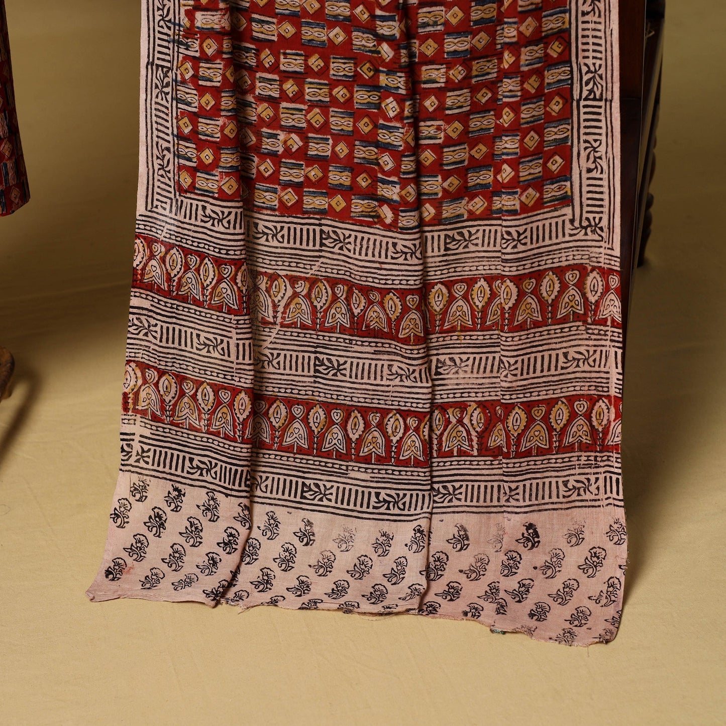 2pc natural dyed cotton unstitched kalamkari dress material