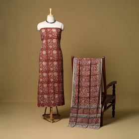 2pc natural dyed cotton unstitched kalamkari dress material