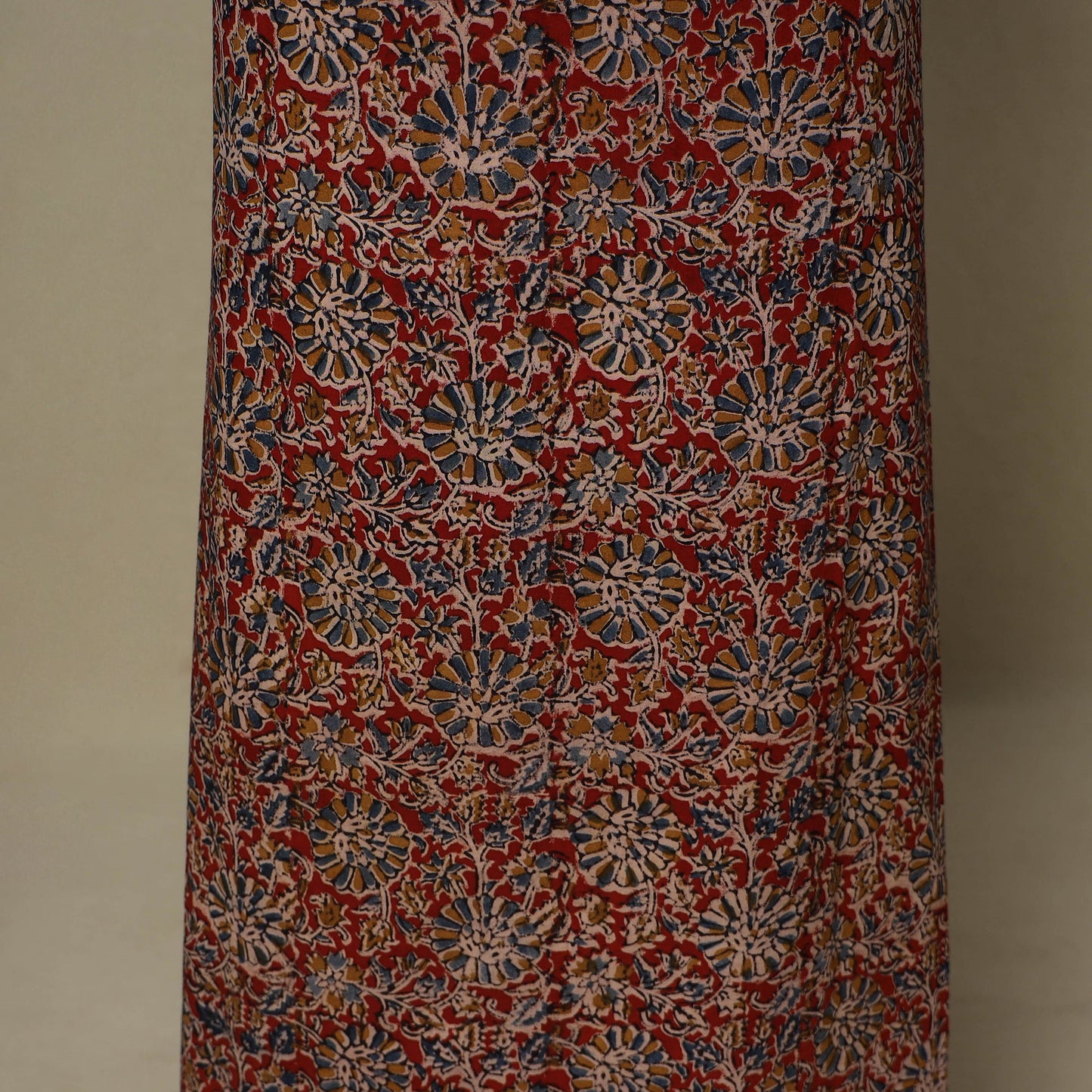 Red - 2pc pedana cotton unstitched kalamkari dress material