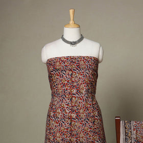 Red - 2pc pedana cotton unstitched kalamkari dress material