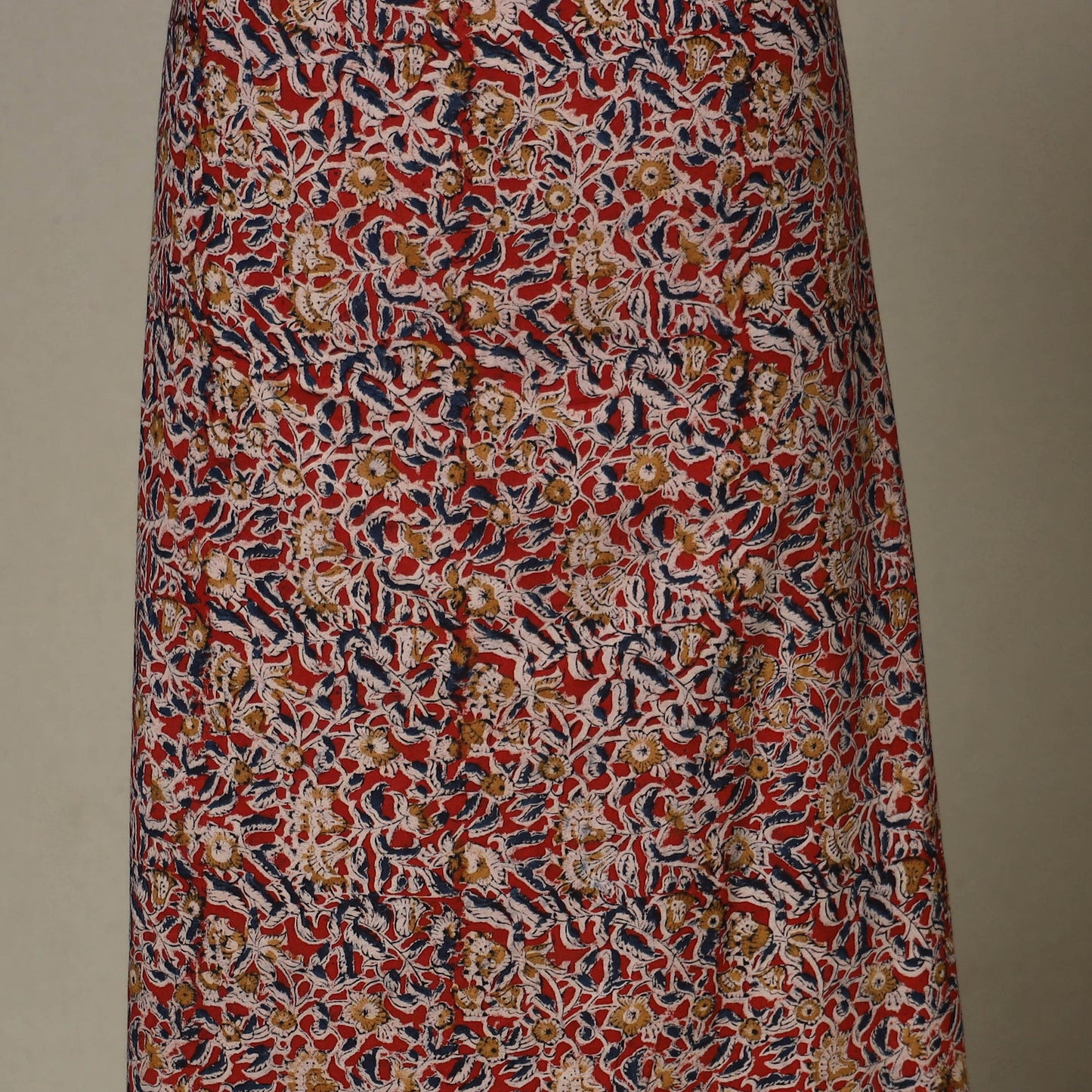 Red - 2pc pedana cotton unstitched kalamkari dress material