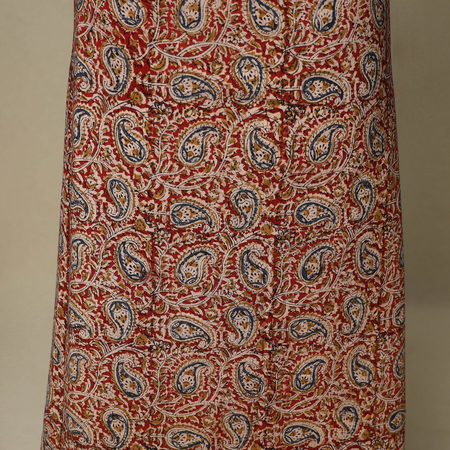 Red - 2pc pedana cotton unstitched kalamkari dress material