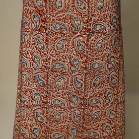 Red - 2pc pedana cotton unstitched kalamkari dress material