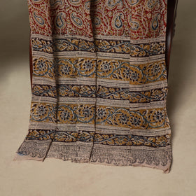 Red - 2pc pedana cotton unstitched kalamkari dress material