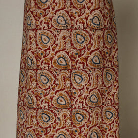 Red - 2pc pedana cotton unstitched kalamkari dress material