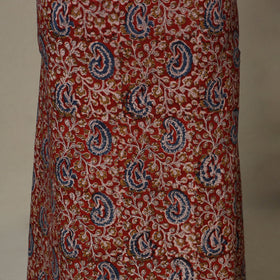 Red - 2pc pedana cotton unstitched kalamkari dress material