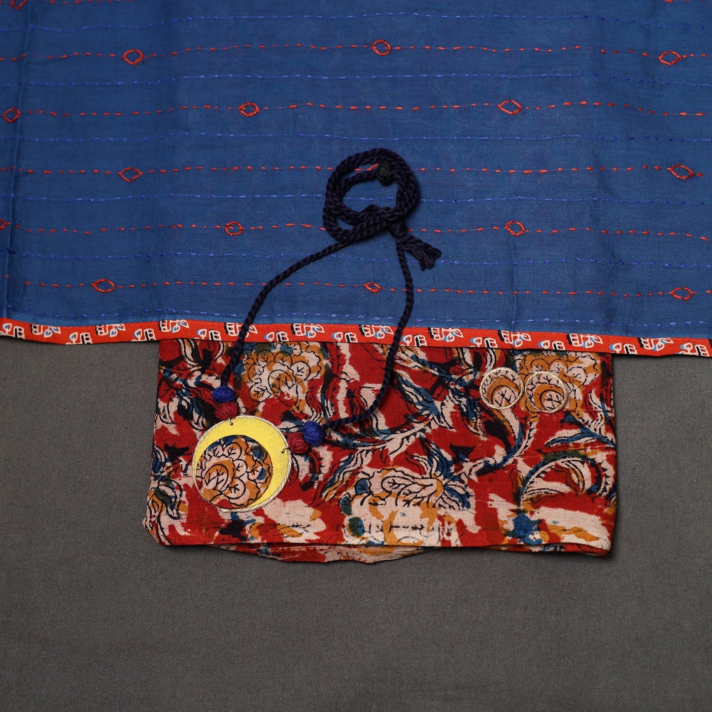 2pc pedana cotton unstitched kalamkari dress material