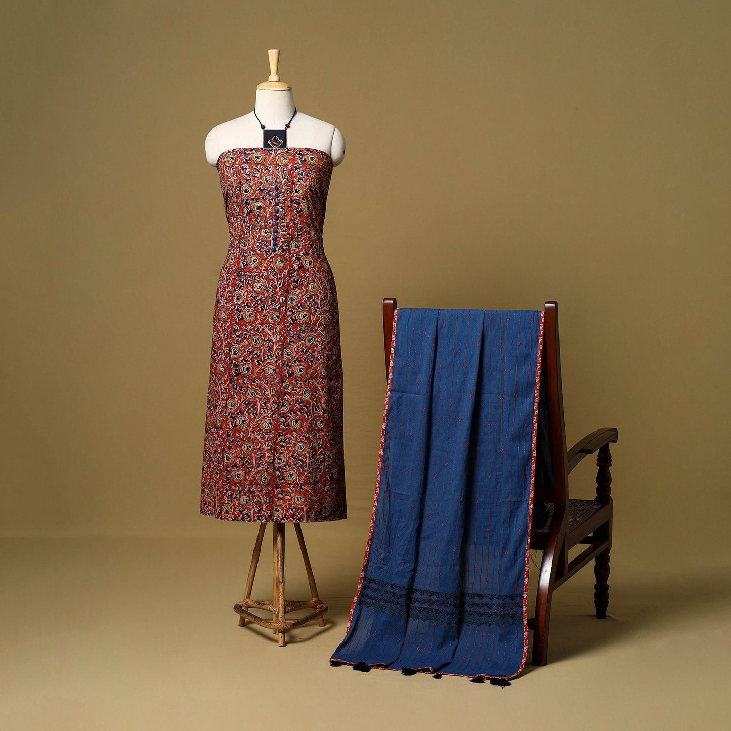 2pc pedana cotton unstitched kalamkari dress material