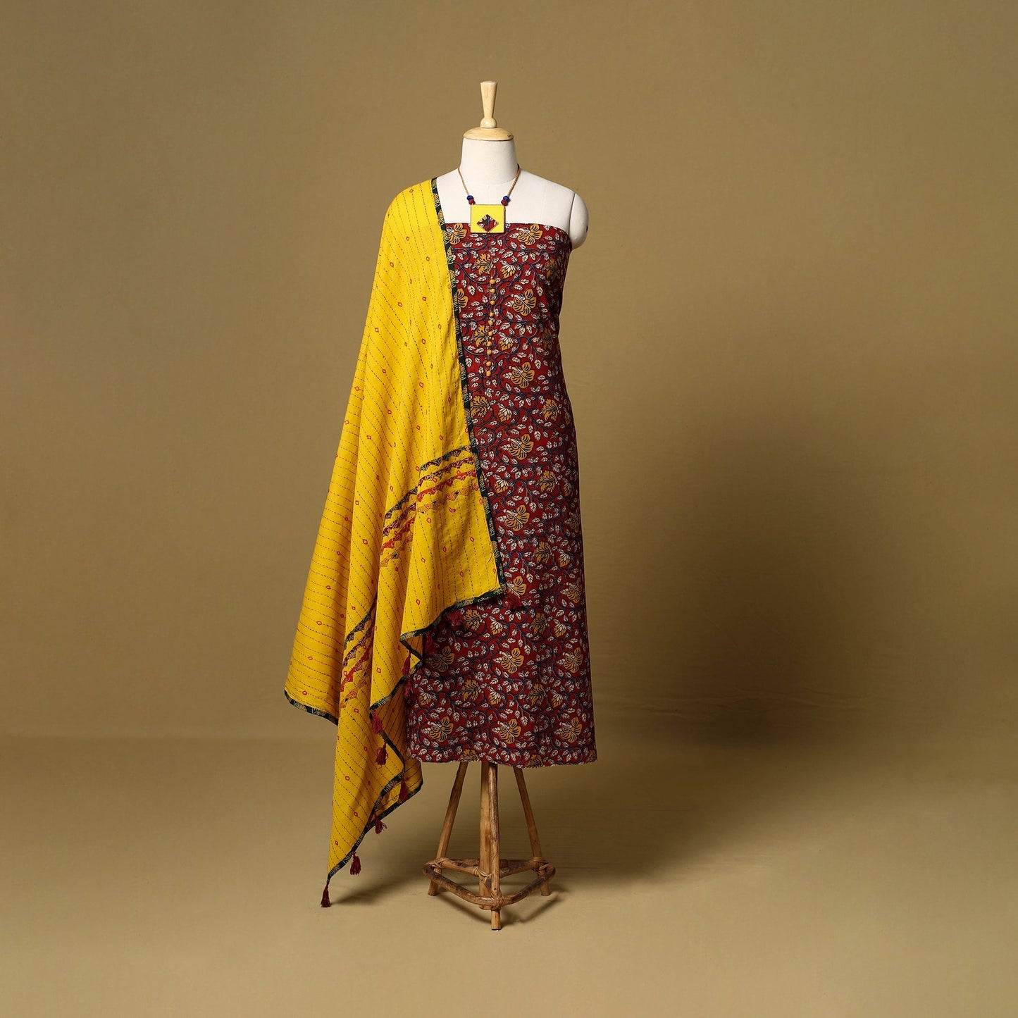 2pc pedana cotton unstitched kalamkari dress material