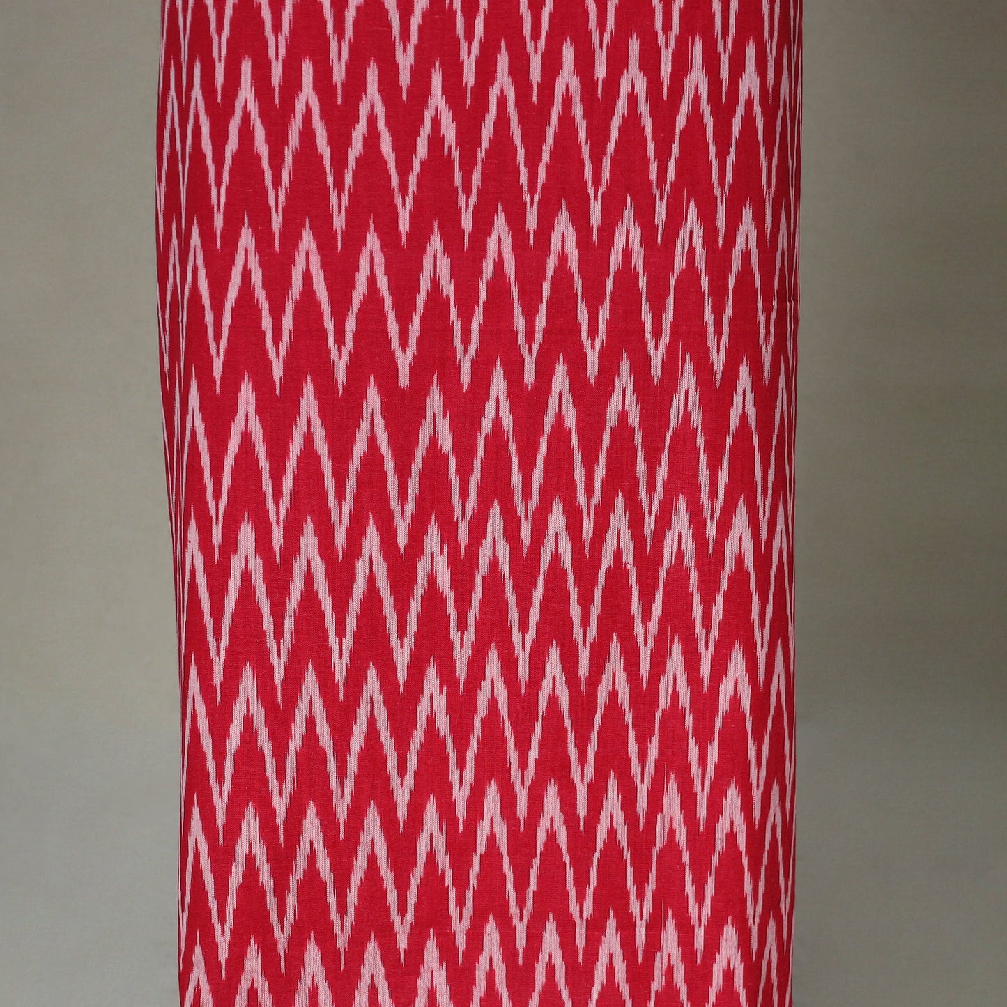 Red - 2pc unstitched cotton pochampally ikat dress material