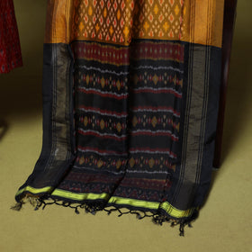 Red - 2pc unstitched handloom sico pochampally ikat dress