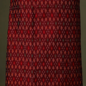 Red - 2pc unstitched handloom sico pochampally ikat dress