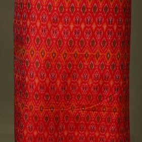 Red - 2pc unstitched handloom sico pochampally ikat dress