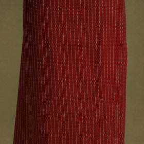 Red 2pc Unstitched Jacquard Dress Material with Jewellery Set