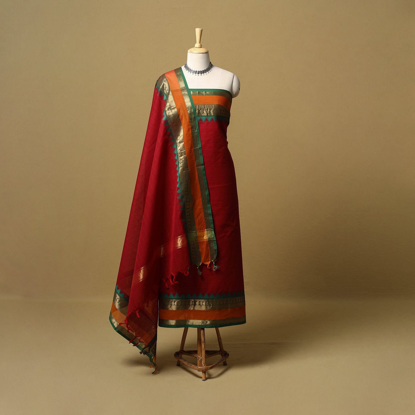 2pc unstitched kandangi chettinad cotton dress material 07