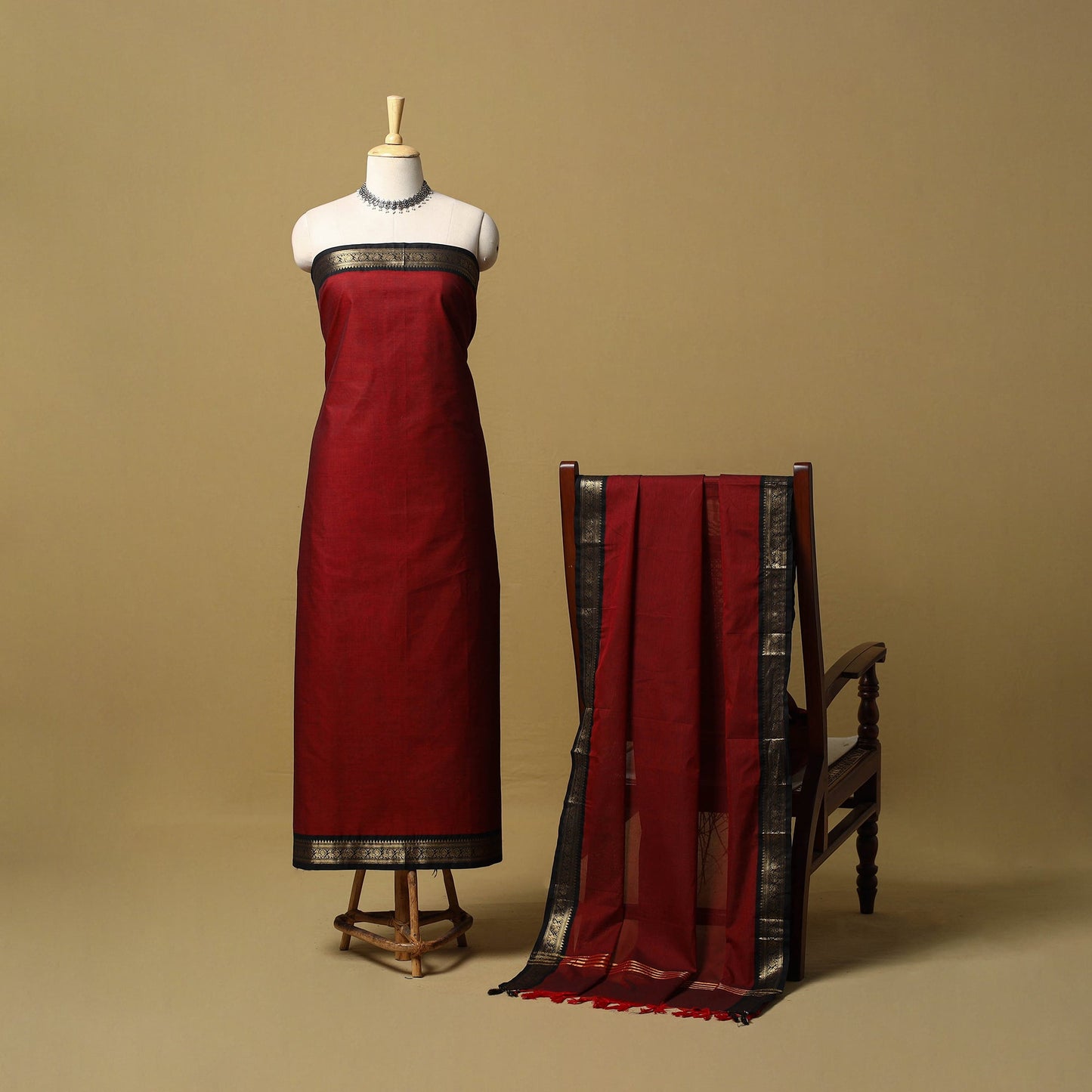 2pc unstitched kandangi chettinad cotton dress material 22