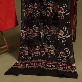 Red 2pc Unstitched Plain Dress Material with Jewellery Set