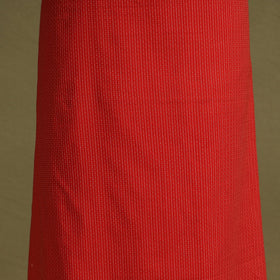 Red 2pc Unstitched Plain Dress Material with Jewellery Set