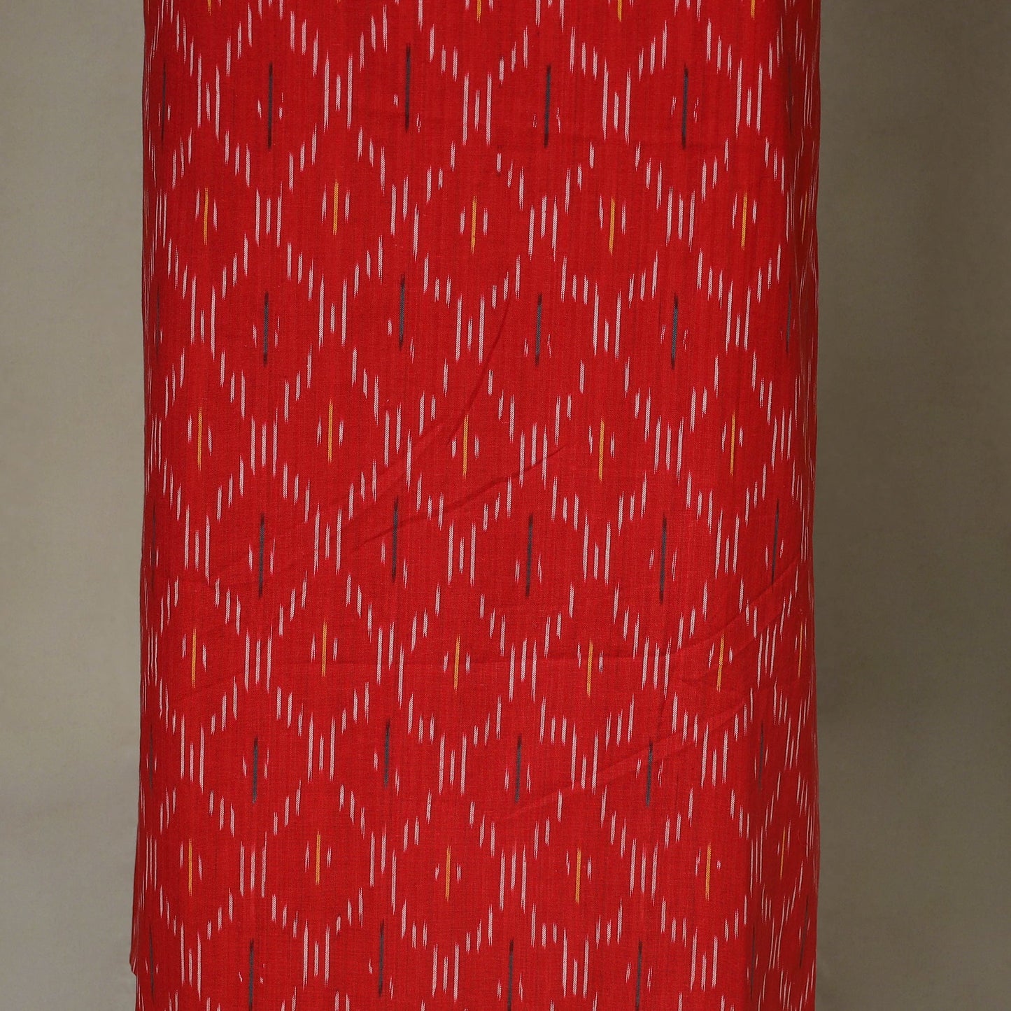 Red - 2pc unstitched pochampally ikat dress material