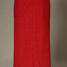 Red - 2pc unstitched pochampally ikat dress material