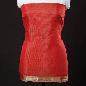 2pc Zari Work Handloom Silk Cotton Maheshwari Dress Material