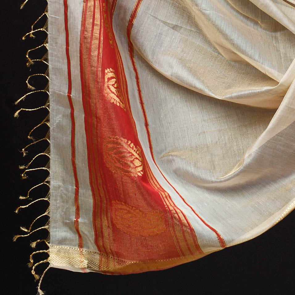 2pc Zari Work Handloom Silk Cotton Maheshwari Dress Material