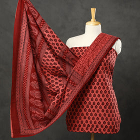  3pc Bagh Print Cotton Dress Material Set