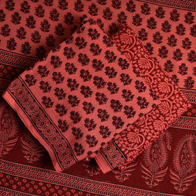  3pc Bagh Print Cotton Dress Material Set