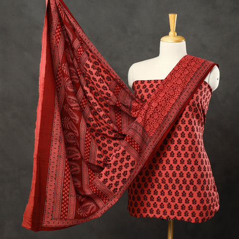  3pc Bagh Print Cotton Dress Material Set