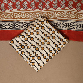 3pc chanderi silk unstitched hand bagru dress material 30