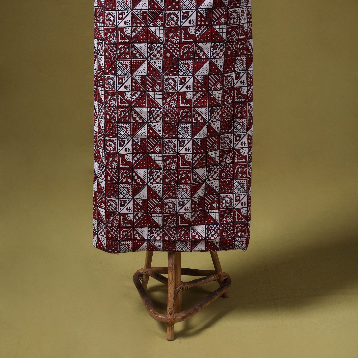 Red - 3pc cotton bagh unstitched dress material