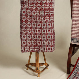 Red 3pc Cotton Bagh Print Suit Material Set