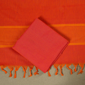 Red 3pc Cotton Jacquard Unstitched Dress Material 