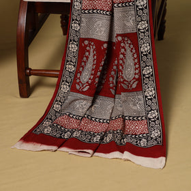 Red - 3pc cotton unstitched bagh dress material